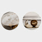 Slate Oval Coffee Table Golden Metal Frame Abstract Cocktail Table, 14.17" High Clearhalo 'Coffee & Accent Tables' 'Coffee Tables' 'coffee_tables' 'furn' 'furn_coffee_tables' 'Furniture' 'Living Room Furniture' 6322761