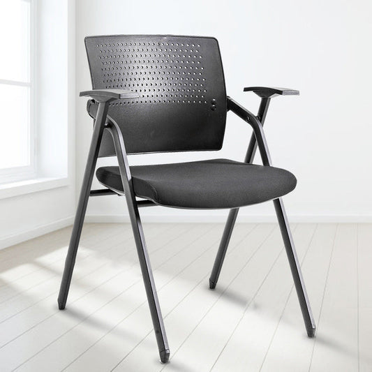 Sedia da scrivania contemporanea da 19 "sedia nera senza ruote sedia da ufficio