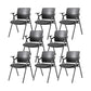 19" Wide Contemporary Desk Chair Black No Wheels Office Chair 8 Piece Set Clearhalo 'furn' 'furn_office_chair' 'Furniture' 'Office Chairs' 'Office Furniture' 'office_chair' 6322786