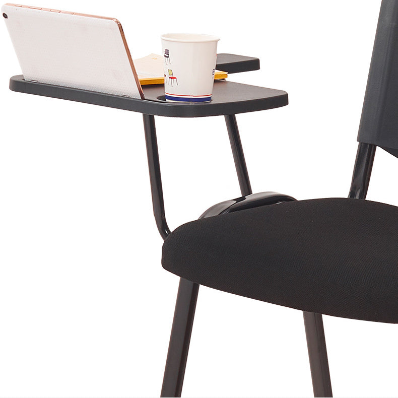 19" Wide Contemporary Desk Chair Black No Wheels Office Chair Clearhalo 'furn' 'furn_office_chair' 'Furniture' 'Office Chairs' 'Office Furniture' 'office_chair' 6322790