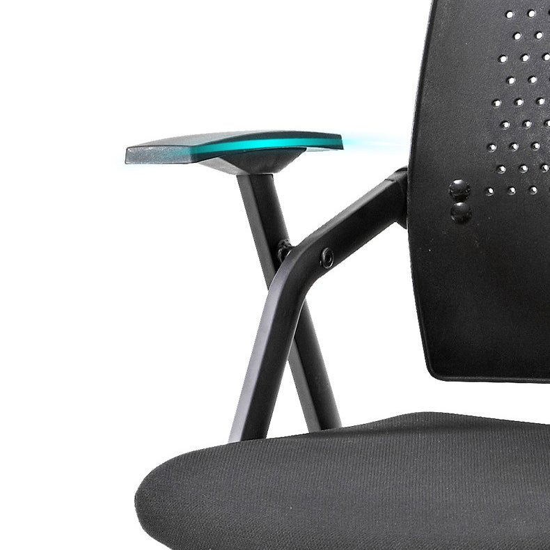 19" Wide Contemporary Desk Chair Black No Wheels Office Chair Clearhalo 'furn' 'furn_office_chair' 'Furniture' 'Office Chairs' 'Office Furniture' 'office_chair' 6322792
