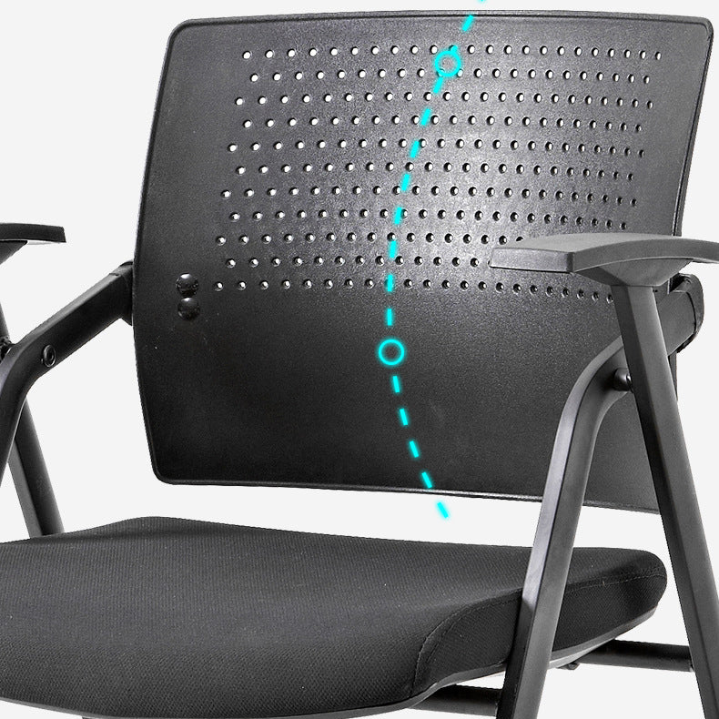 19" Wide Contemporary Desk Chair Black No Wheels Office Chair Clearhalo 'furn' 'furn_office_chair' 'Furniture' 'Office Chairs' 'Office Furniture' 'office_chair' 6322793