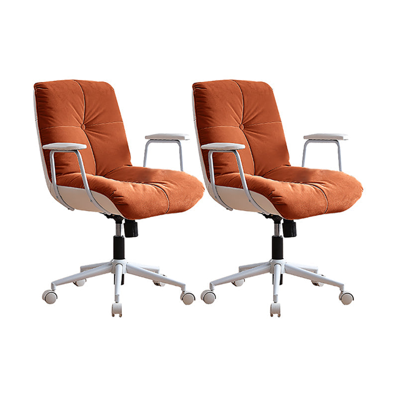 Padded Arms Swivel Office Chair Modern Mid Back Tufted Desk Chair 2 Piece Set Clearhalo 'furn' 'furn_office_chair' 'Furniture' 'Office Chairs' 'Office Furniture' 'office_chair' 6322798