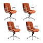 Padded Arms Swivel Office Chair Modern Mid Back Tufted Desk Chair 4 Piece Set Clearhalo 'furn' 'furn_office_chair' 'Furniture' 'Office Chairs' 'Office Furniture' 'office_chair' 6322800