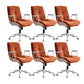Padded Arms Swivel Office Chair Modern Mid Back Tufted Desk Chair 6 Piece Set Clearhalo 'furn' 'furn_office_chair' 'Furniture' 'Office Chairs' 'Office Furniture' 'office_chair' 6322802