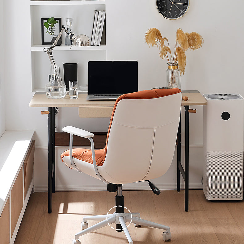 Padded Arms Swivel Office Chair Modern Mid Back Tufted Desk Chair Clearhalo 'furn' 'furn_office_chair' 'Furniture' 'Office Chairs' 'Office Furniture' 'office_chair' 6322810