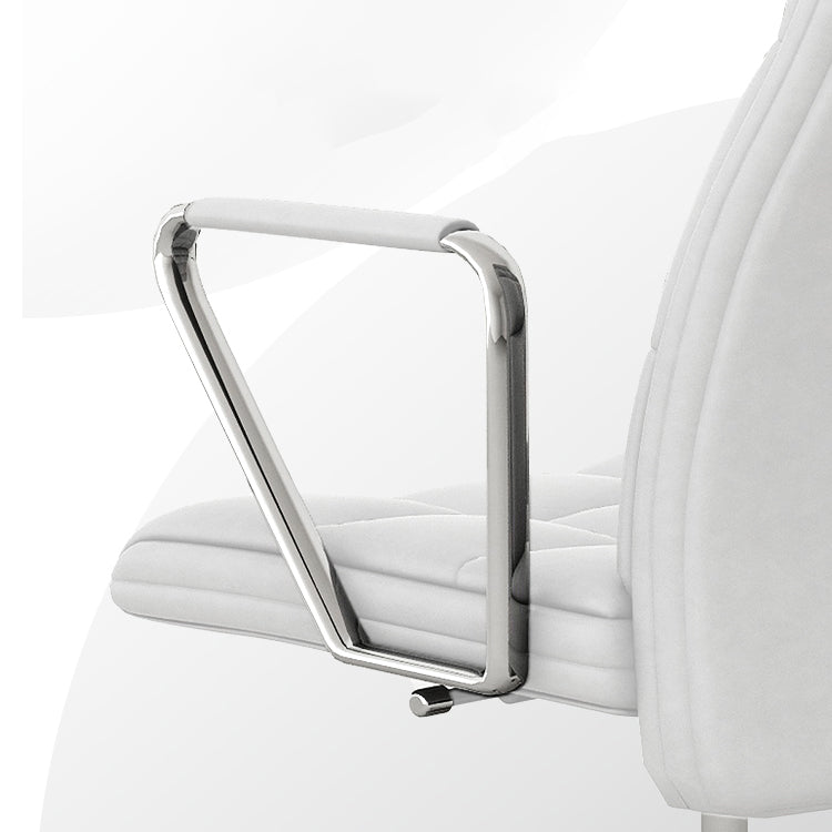 Modern Fixed Arms Desk Chair Faux Leather Mid Back Office Chair Clearhalo 'furn' 'furn_office_chair' 'Furniture' 'Office Chairs' 'Office Furniture' 'office_chair' 6322818