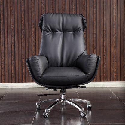 High Back Armless Managers Chair Modern Faux Leather Executive Chair 1 Piece Clearhalo 'furn' 'furn_office_chair' 'Furniture' 'Office Chairs' 'Office Furniture' 'office_chair' 6322831