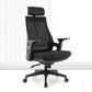 Sedia moderna con braccioli inclusi, sedia girevole, sedia da lavoro ergonomica con schienale alto