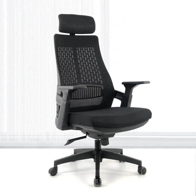 Sedia moderna con braccioli inclusi, sedia girevole, sedia da lavoro ergonomica con schienale alto