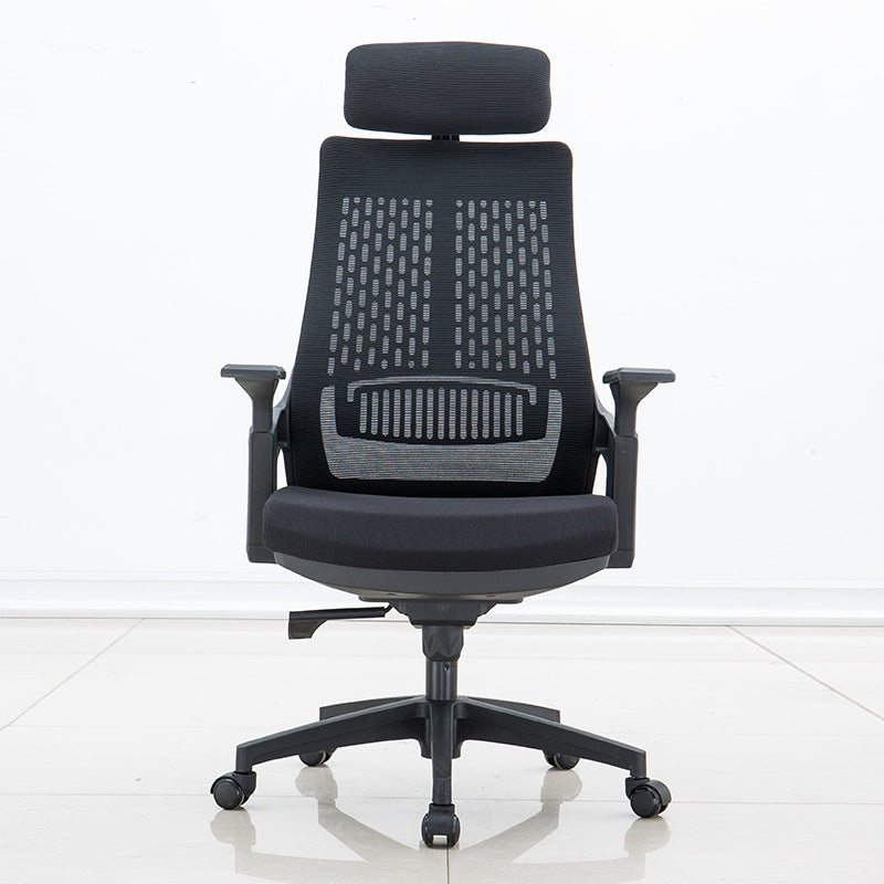Sedia moderna con braccioli inclusi, sedia girevole, sedia da lavoro ergonomica con schienale alto