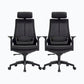 Sedia moderna con braccioli inclusi, sedia girevole, sedia da lavoro ergonomica con schienale alto
