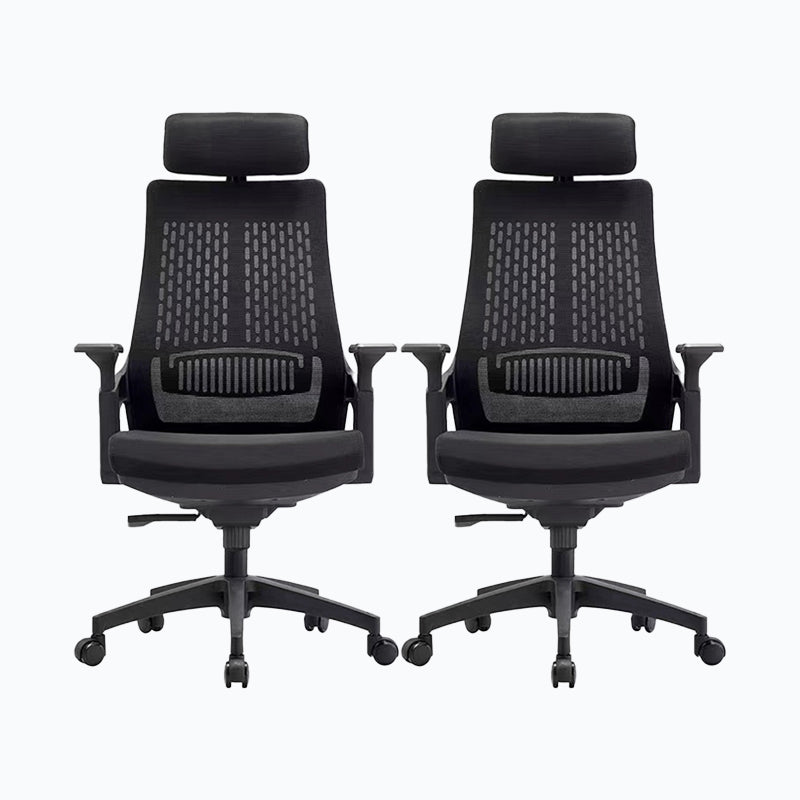 Sedia moderna con braccioli inclusi, sedia girevole, sedia da lavoro ergonomica con schienale alto
