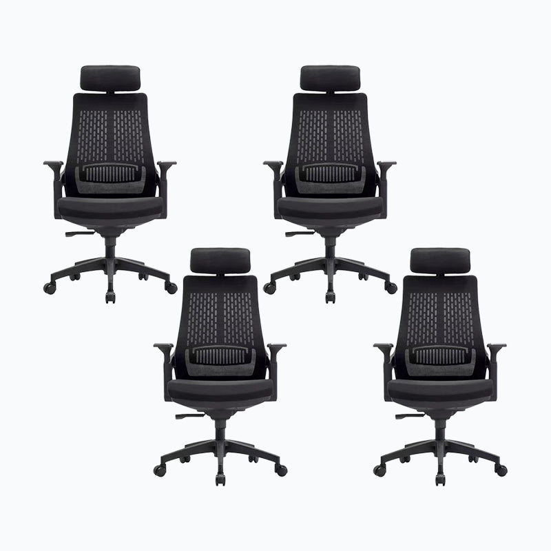 Sedia moderna con braccioli inclusi, sedia girevole, sedia da lavoro ergonomica con schienale alto