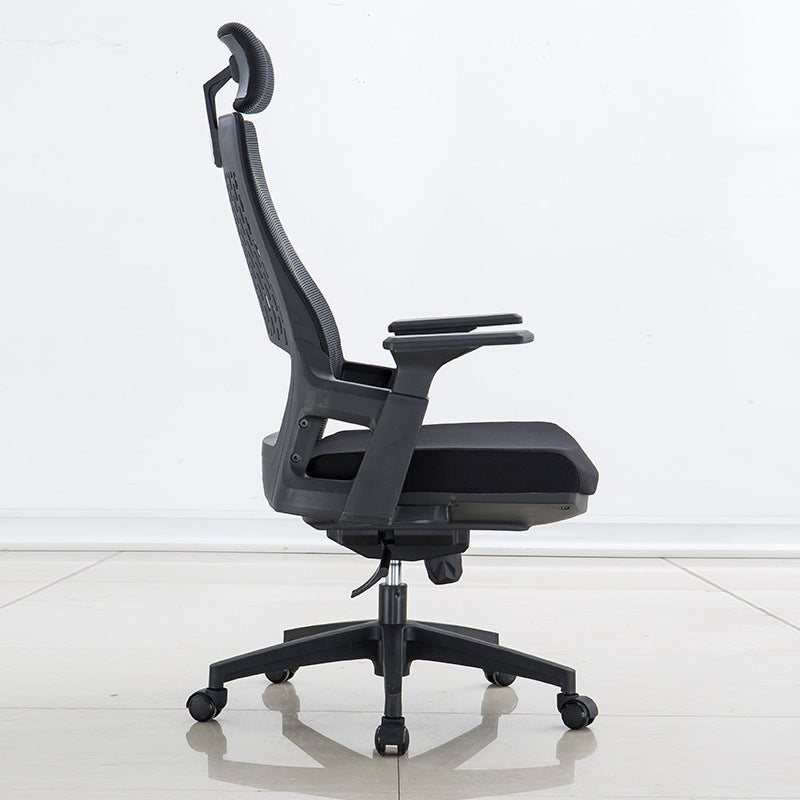 Sedia moderna con braccioli inclusi, sedia girevole, sedia da lavoro ergonomica con schienale alto