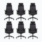 Sedia moderna con braccioli inclusi, sedia girevole, sedia da lavoro ergonomica con schienale alto