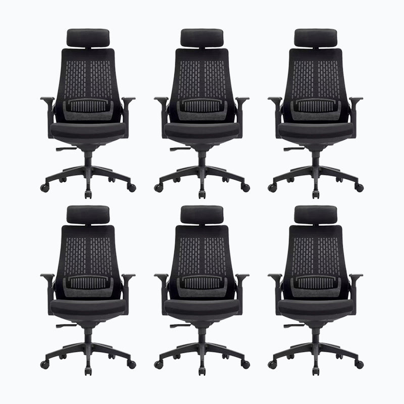 Sedia moderna con braccioli inclusi, sedia girevole, sedia da lavoro ergonomica con schienale alto