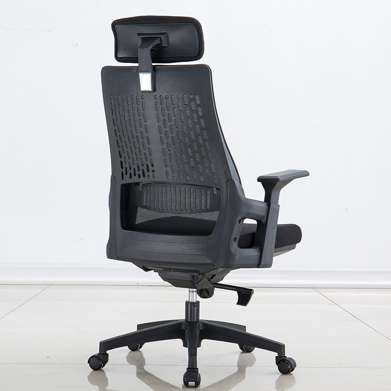 Sedia moderna con braccioli inclusi, sedia girevole, sedia da lavoro ergonomica con schienale alto