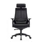 Sedia moderna con braccioli inclusi, sedia girevole, sedia da lavoro ergonomica con schienale alto