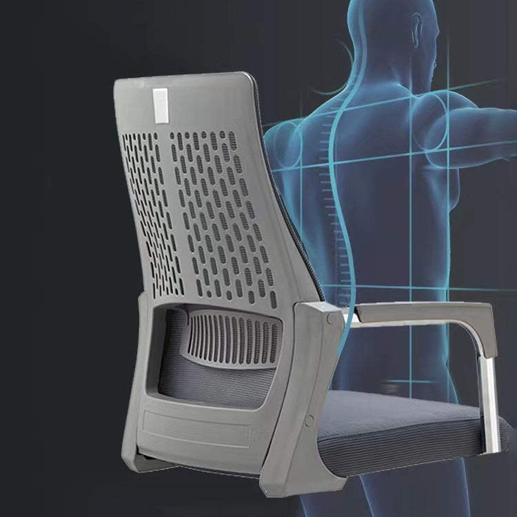 Sedia moderna con braccioli inclusi, sedia girevole, sedia da lavoro ergonomica con schienale alto