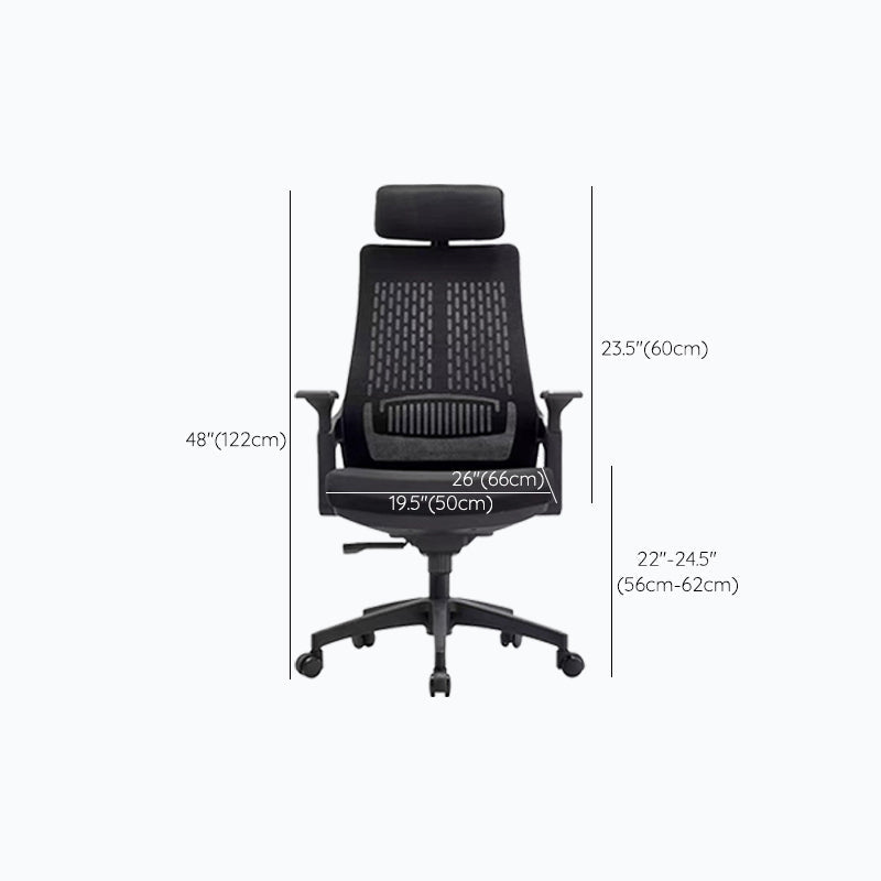 Sedia moderna con braccioli inclusi, sedia girevole, sedia da lavoro ergonomica con schienale alto