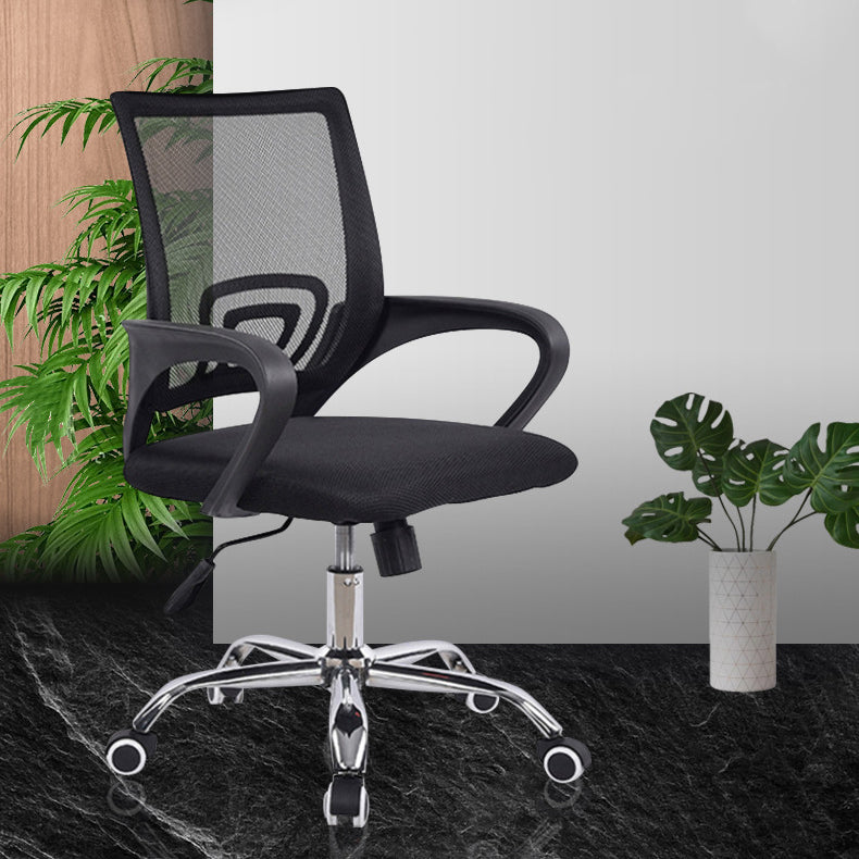 Contemporary Tilt Mechanism Microfiber Chair Task Mid-Back Arm Chair Clearhalo 'furn' 'furn_office_chair' 'Furniture' 'Office Chairs' 'Office Furniture' 'office_chair' 6322891