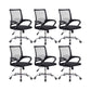Contemporary Tilt Mechanism Microfiber Chair Task Mid-Back Arm Chair 6 Piece Set Clearhalo 'furn' 'furn_office_chair' 'Furniture' 'Office Chairs' 'Office Furniture' 'office_chair' 6322893