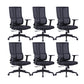 24" Wide Modern Desk Chair Breathable AirGrid Arms Included Office Chair 6 Piece Set Mid-Back (14-22 in.) Clearhalo 'furn' 'furn_office_chair' 'Furniture' 'Office Chairs' 'Office Furniture' 'office_chair' 6322931