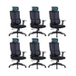 24" Wide Modern Desk Chair Breathable AirGrid Arms Included Office Chair 6 Piece Set High-Back (Over 22 in.) Clearhalo 'furn' 'furn_office_chair' 'Furniture' 'Office Chairs' 'Office Furniture' 'office_chair' 6322940