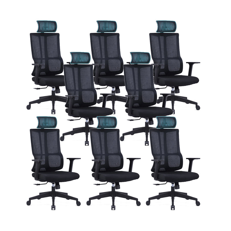 24" Wide Modern Desk Chair Breathable AirGrid Arms Included Office Chair 8 Piece Set High-Back (Over 22 in.) Clearhalo 'furn' 'furn_office_chair' 'Furniture' 'Office Chairs' 'Office Furniture' 'office_chair' 6322942