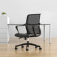 Chaise de bureau de style moderne, bras fixes à dossier moyen, chaise de travail ergonomique en maille