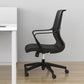 Chaise de bureau de style moderne, bras fixes à dossier moyen, chaise de travail ergonomique en maille
