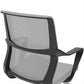 Chaise de bureau de style moderne, bras fixes à dossier moyen, chaise de travail ergonomique en maille