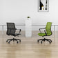 Chaise de bureau de style moderne, bras fixes à dossier moyen, chaise de travail ergonomique en maille