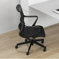 Chaise de bureau de style moderne, bras fixes à dossier moyen, chaise de travail ergonomique en maille