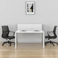 Chaise de bureau de style moderne, bras fixes à dossier moyen, chaise de travail ergonomique en maille