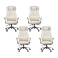 Modern Faux Leather Executive Chair High Back Armless Swivel Chair 4 Piece Set Clearhalo 'furn' 'furn_office_chair' 'Furniture' 'Office Chairs' 'Office Furniture' 'office_chair' 6323017
