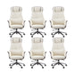 Modern Faux Leather Executive Chair High Back Armless Swivel Chair 6 Piece Set Clearhalo 'furn' 'furn_office_chair' 'Furniture' 'Office Chairs' 'Office Furniture' 'office_chair' 6323019