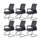 Modern Mid Back Office Chair Fixed Arms Ergonomic Mesh Task Chair
