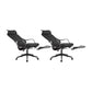 Modern Breathable AirGrid Chair Ergonomic Computer Task Mesh Swivel Chair Black 2 Piece Set Clearhalo 'furn' 'furn_office_chair' 'Furniture' 'Office Chairs' 'Office Furniture' 'office_chair' 6323056