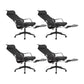 Modern Breathable AirGrid Chair Ergonomic Computer Task Mesh Swivel Chair Black 4 Piece Set Clearhalo 'furn' 'furn_office_chair' 'Furniture' 'Office Chairs' 'Office Furniture' 'office_chair' 6323058
