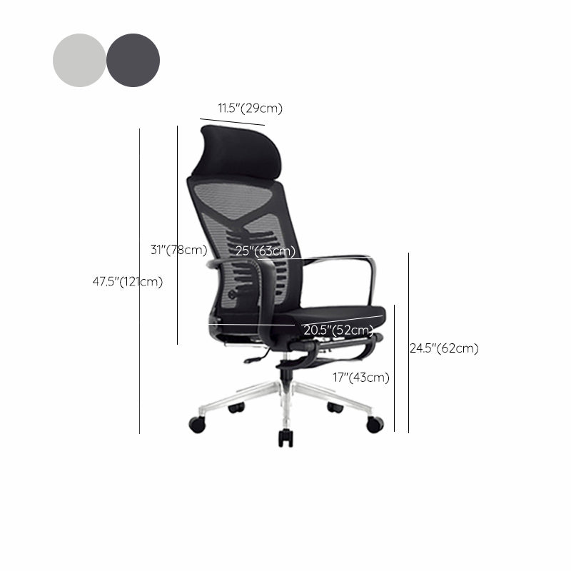 Armen inbegrepen Draaistoel Ergonomische bureaustoel met hoge rugleuning