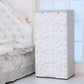 Modern White Cabinet with 6 Drawers Plastic Storage Cabinet for Bedroom