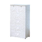 Modern White Cabinet with 6 Drawers Plastic Storage Cabinet for Bedroom