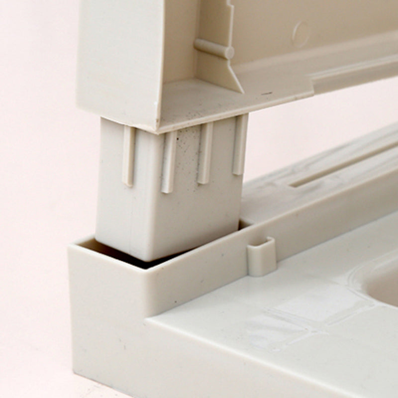 Modern White Cabinet with 6 Drawers Plastic Storage Cabinet for Bedroom