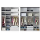 White Storage Cabinet with Glass Doors Contemporary Hinged Door Cabinet