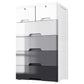 Contemporary Plastic Storage Cabinet for Bedroom Grey Cabinet with Drawers
