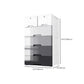Contemporary Plastic Storage Cabinet for Bedroom Grey Cabinet with Drawers