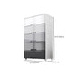 Contemporary Plastic Storage Cabinet for Bedroom Grey Cabinet with Drawers