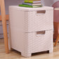 Plastic Beige Non-Hanging Armoire Modern Storage Cabinet for Bedroom